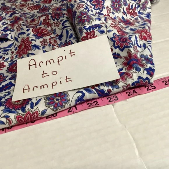 Chaps blouse womens SZ 1X No Iron button down floral feminine western cl… - Picture 6 of 8